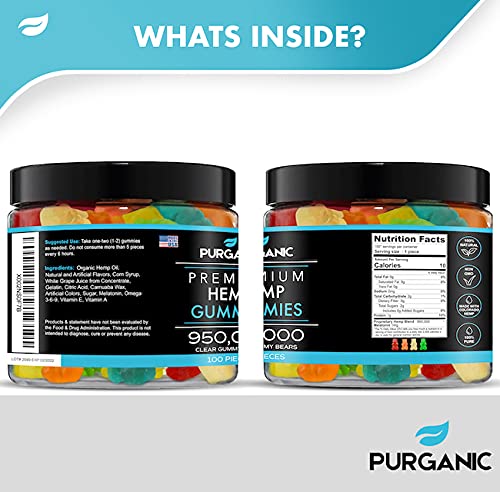 Purganic hemp gummies seasonal fruit image implying pleasant snack for calm moments