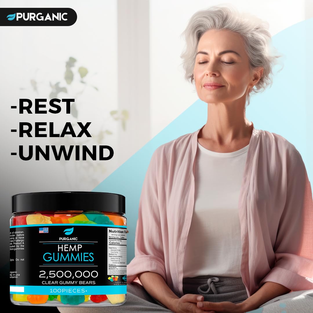 Purganic Hemp Gummies packaging highlights USA-made quality
