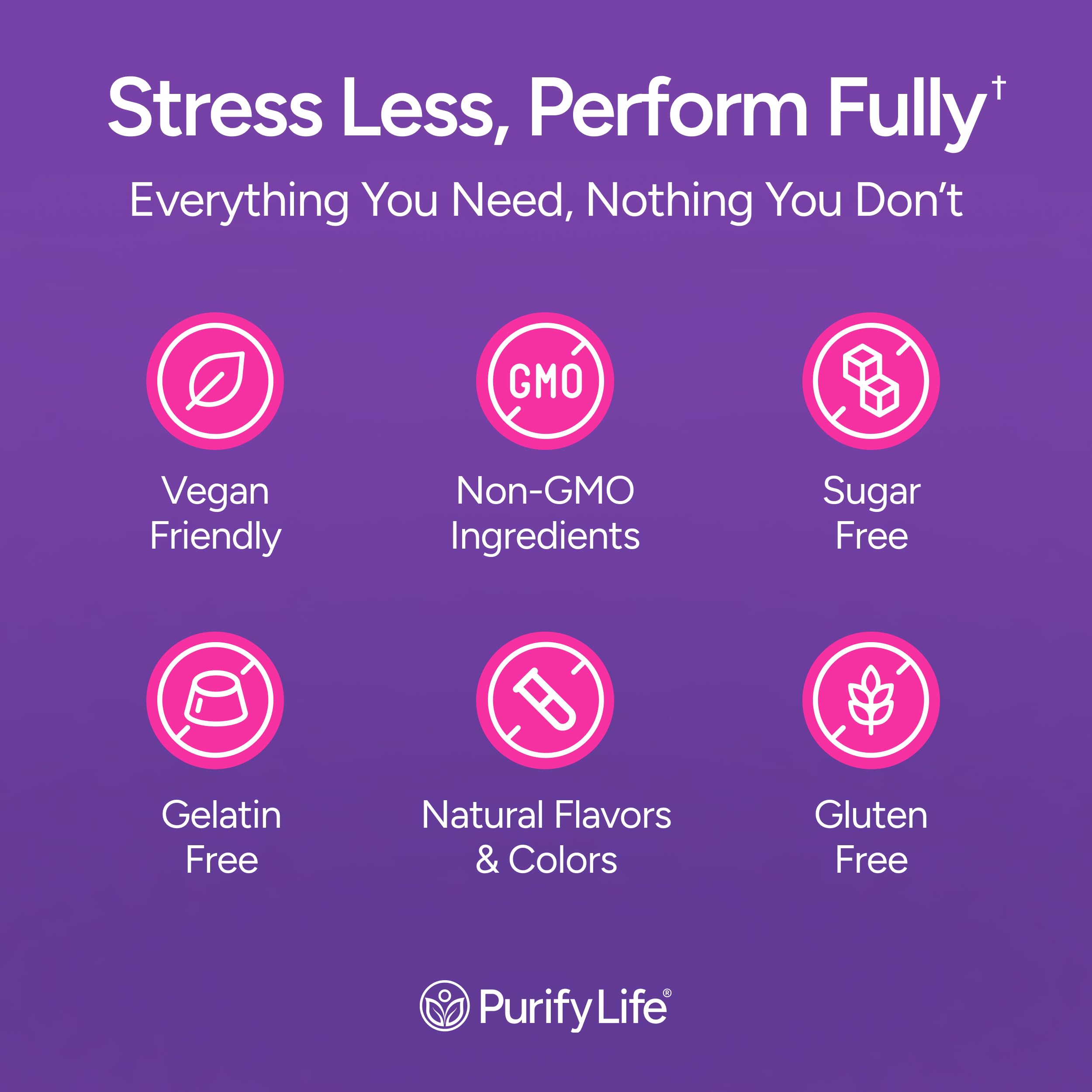 Purify Life Adrenal support gummies for busy days and sustained focus.