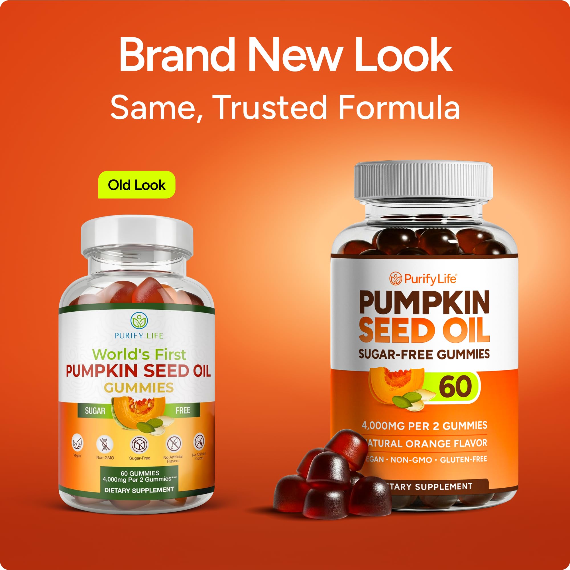 Purify Life diet-kit-friendly sugar-free gummies shown.