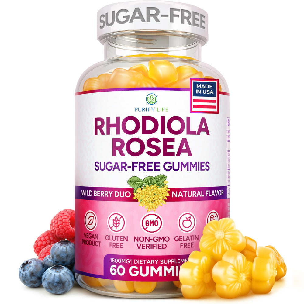 Purify Life fruity flavor gummies during workouts as a sugar-free option.