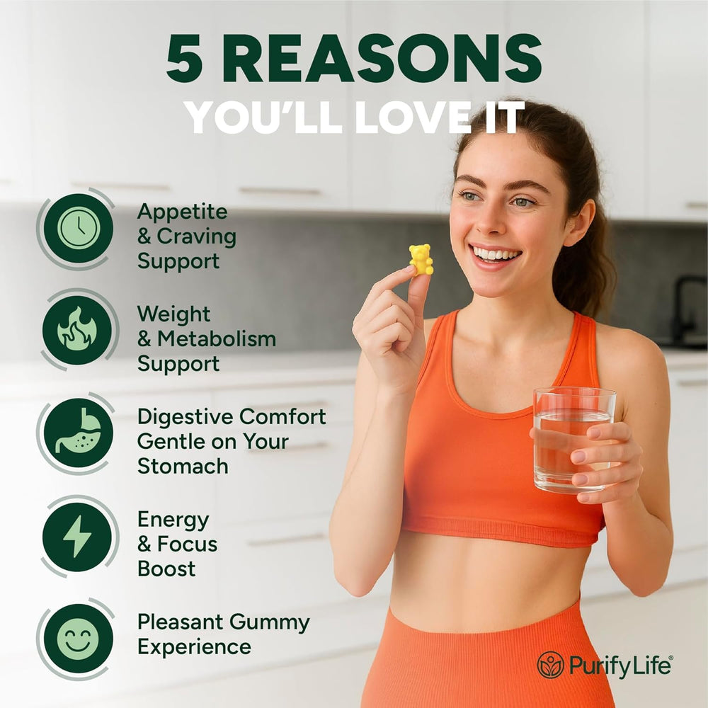 Purify Life GLP-1 gummies caffeine-free option supports steady energy.