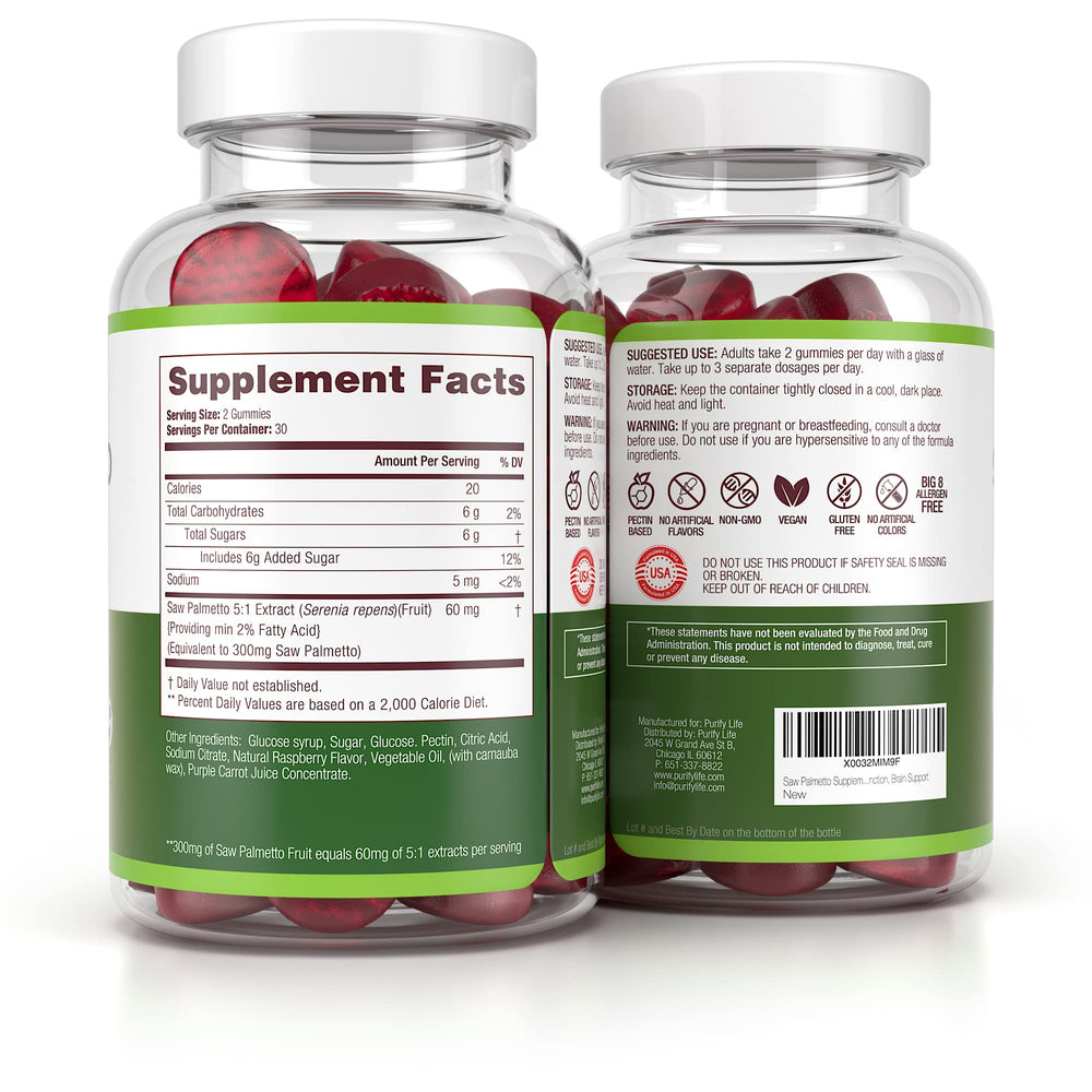 Lab-certified Purify Life gummies signal quality, purity, and safety.