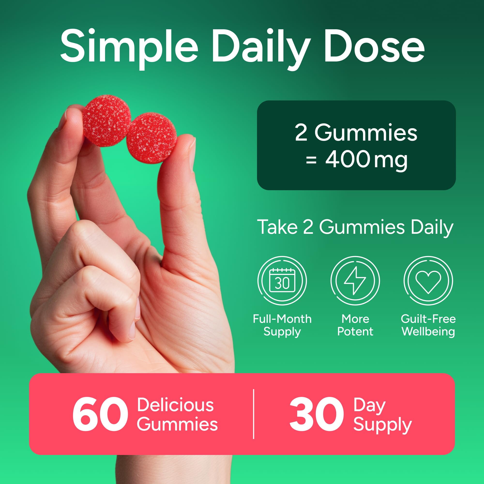 Purify Life watermelon-flavor gummies close-up illustrating tasty sugar-free option.