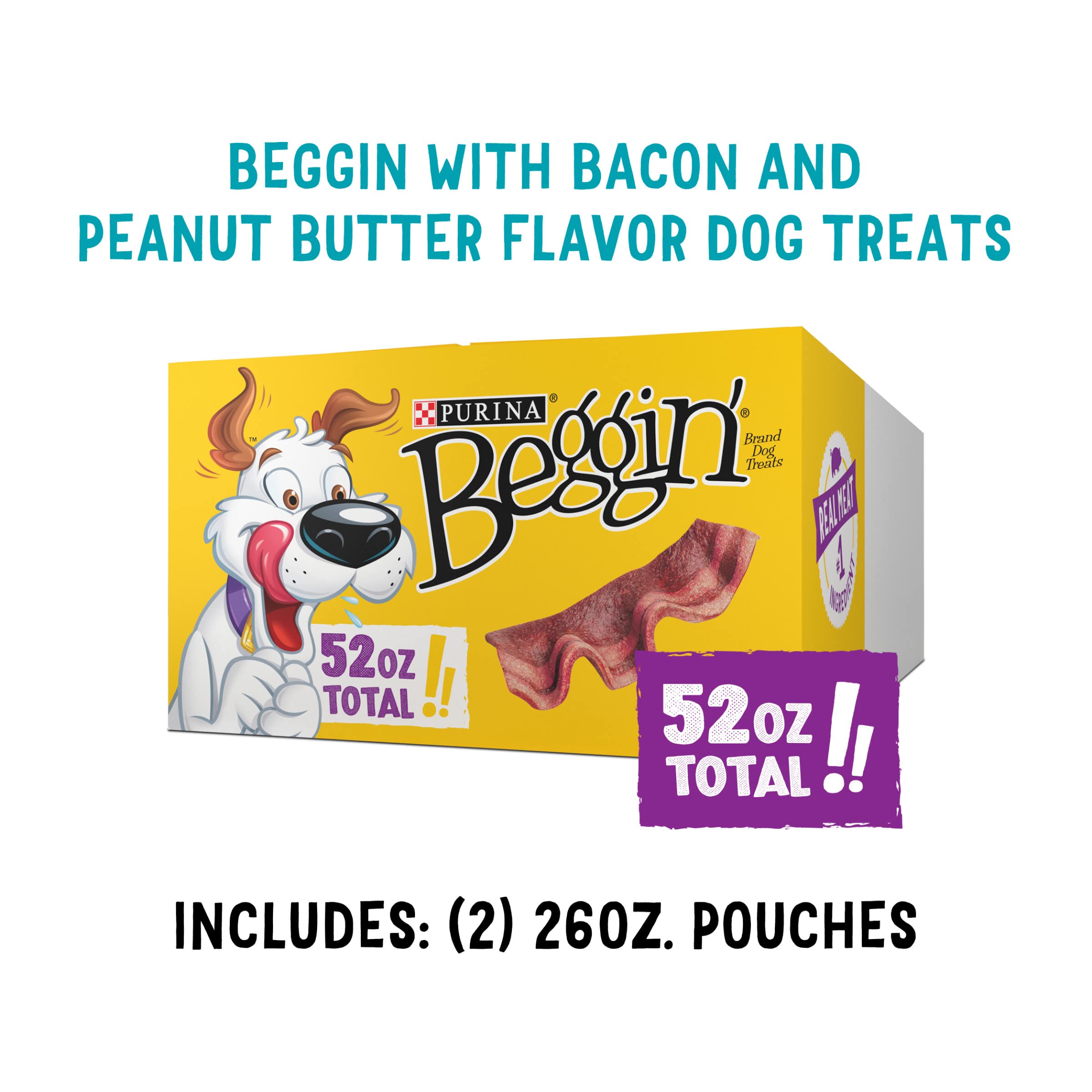 Purina Beggin' Strips no-artificial-colors, cleaner ingredient appeal for conscious buyers.
