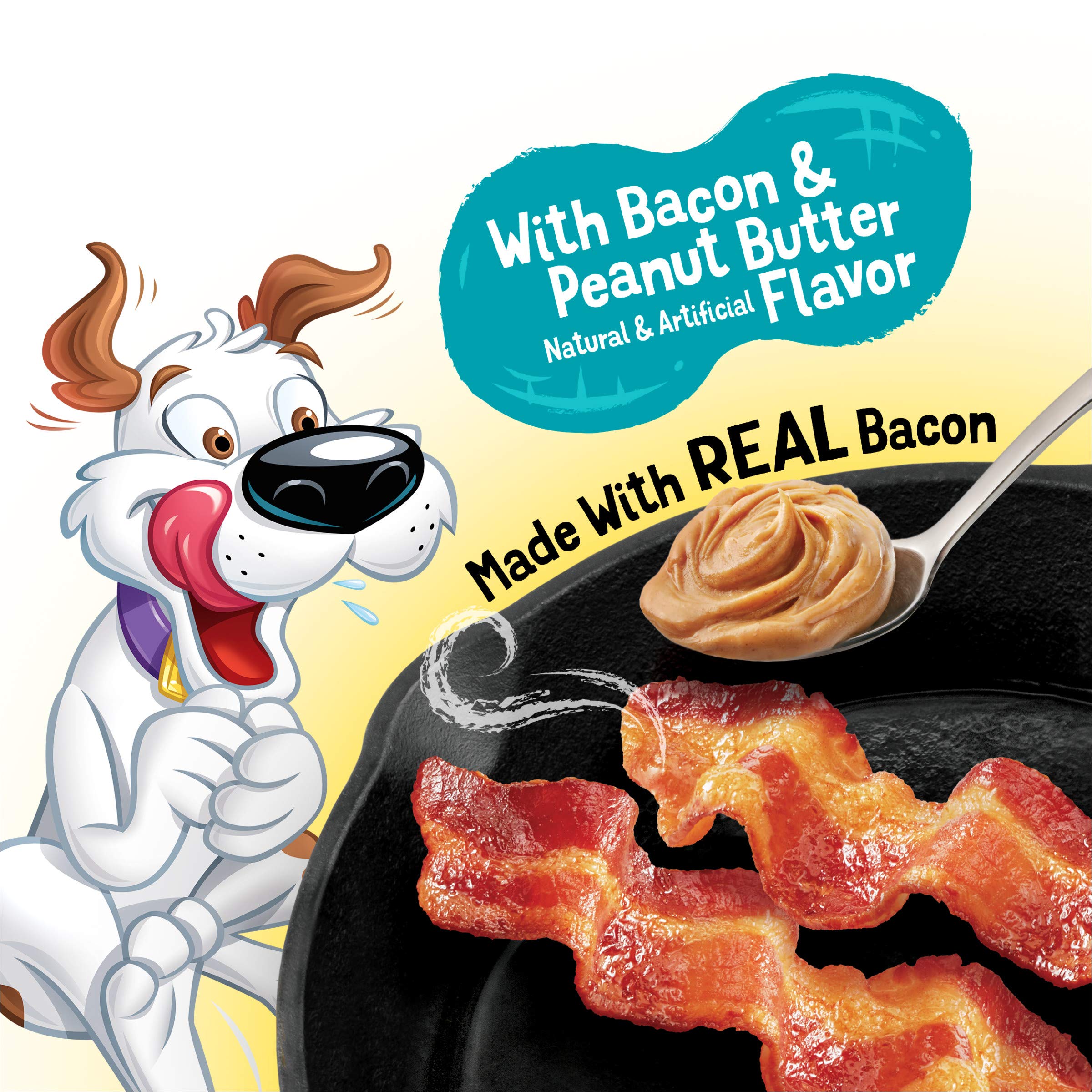Purina Beggin' Strips soft-chews texture, easy to chew and share.