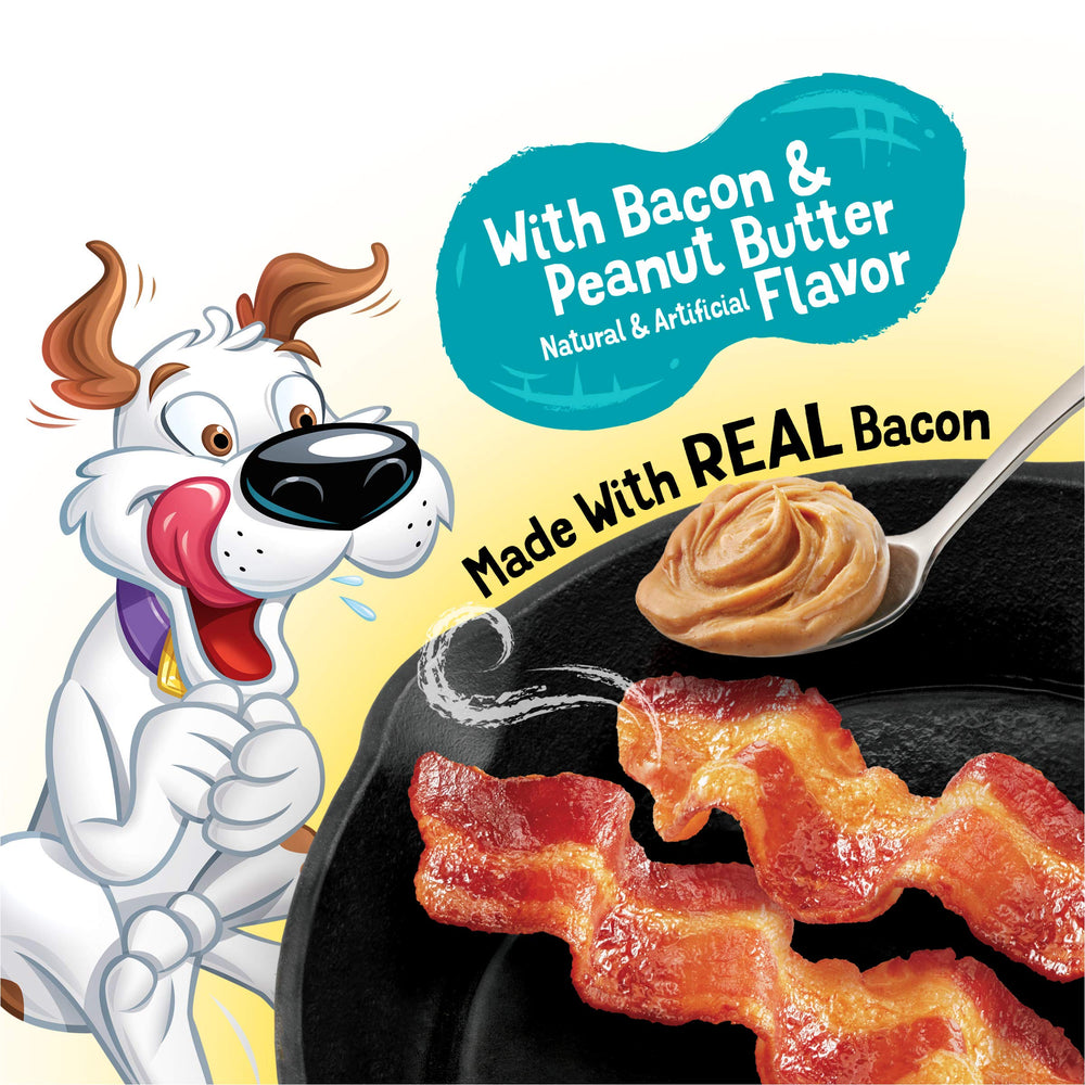 Purina Beggin' Strips soft-chews texture, easy to chew and share.