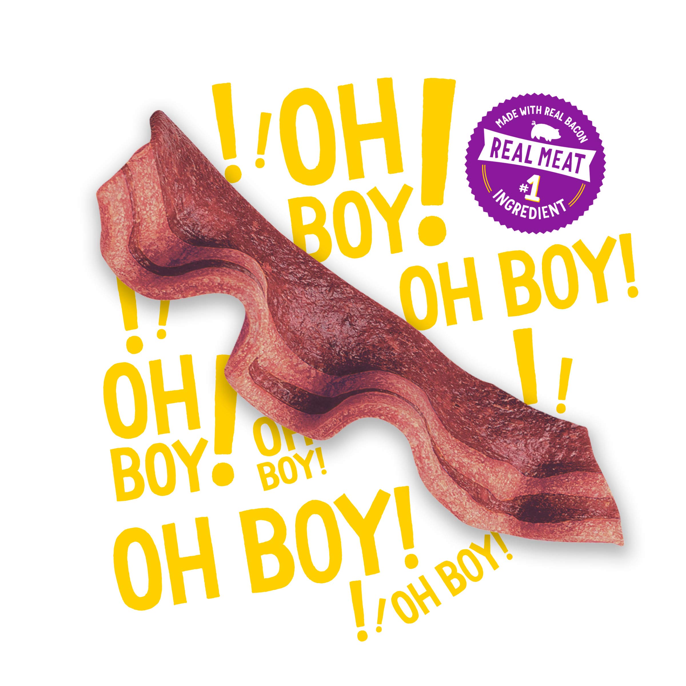 Purina Beggin' Strips soft treats bacon-beef aroma sparks eager playtime.