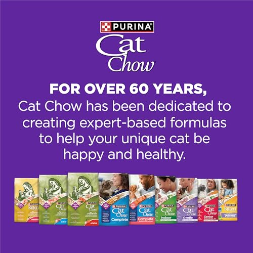 Purina Cat Chow Gentle 13-lb bag shown for convenient bulk feeding.