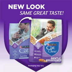 Purina Cat Chow Gentle turkey meal serving in a comforting bowl.
