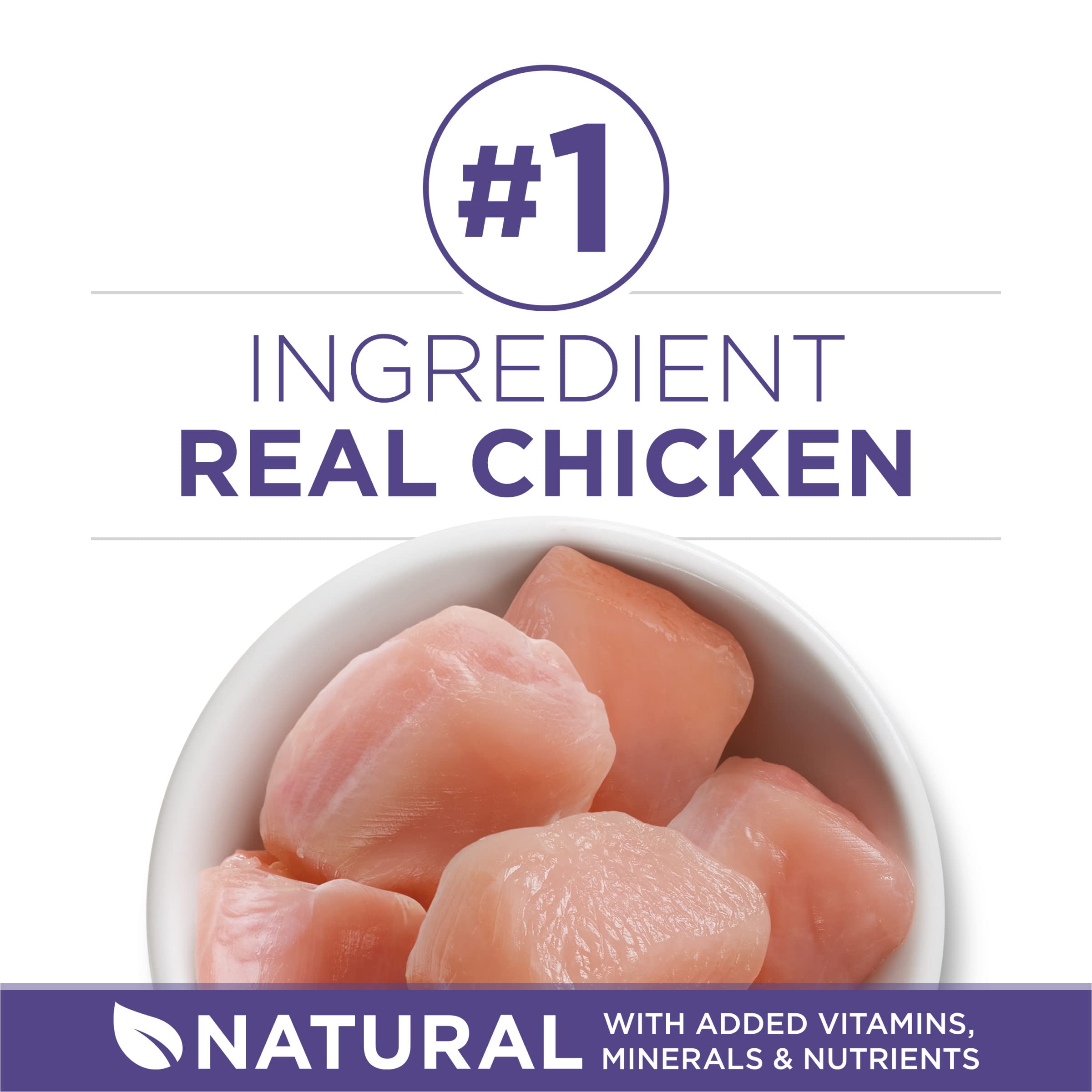 Purina ONE +PLUS Hairball Formula real chicken first ingredient close-up
