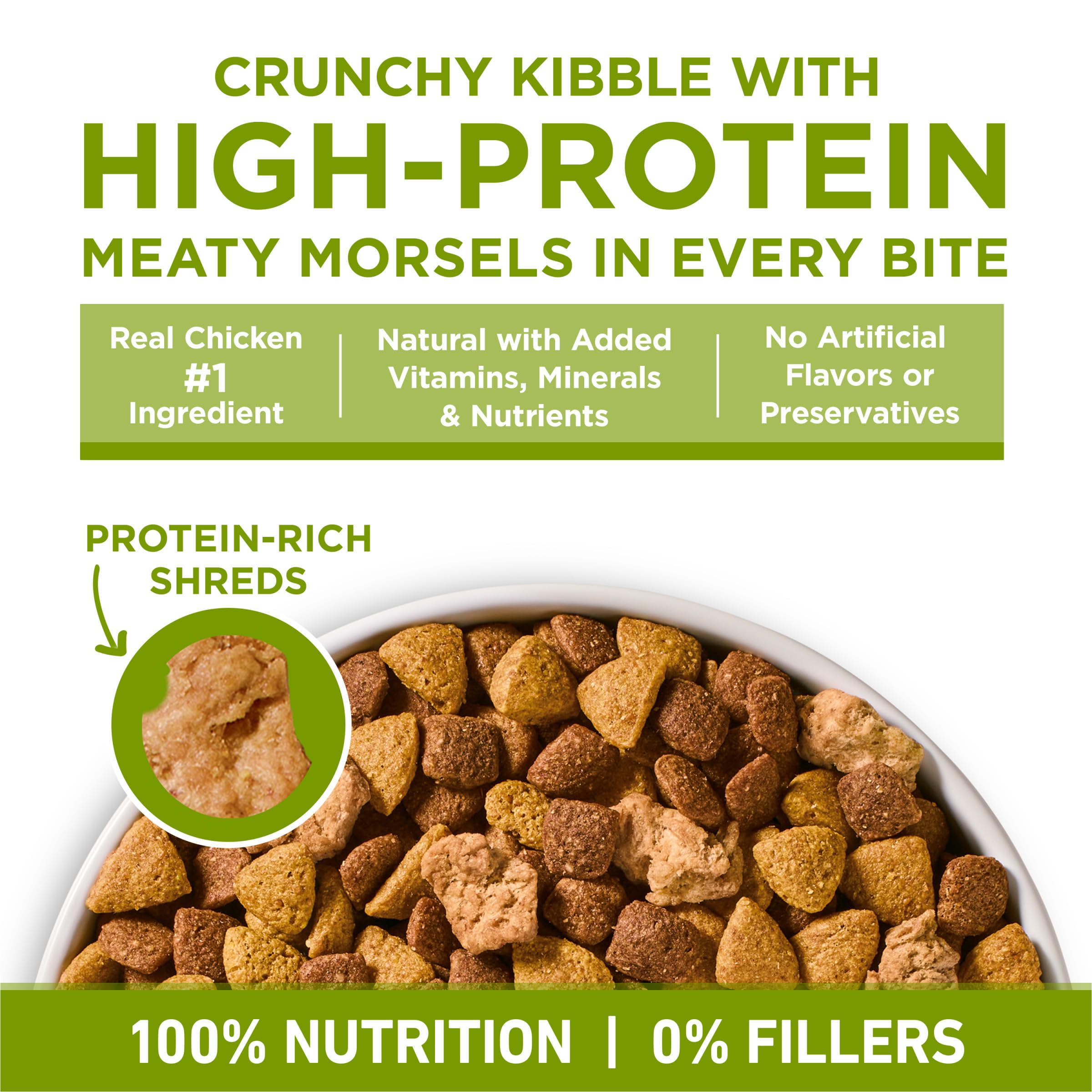 Purina ONE Plus calcium-rich formula image showcasing strong bones and teeth potential