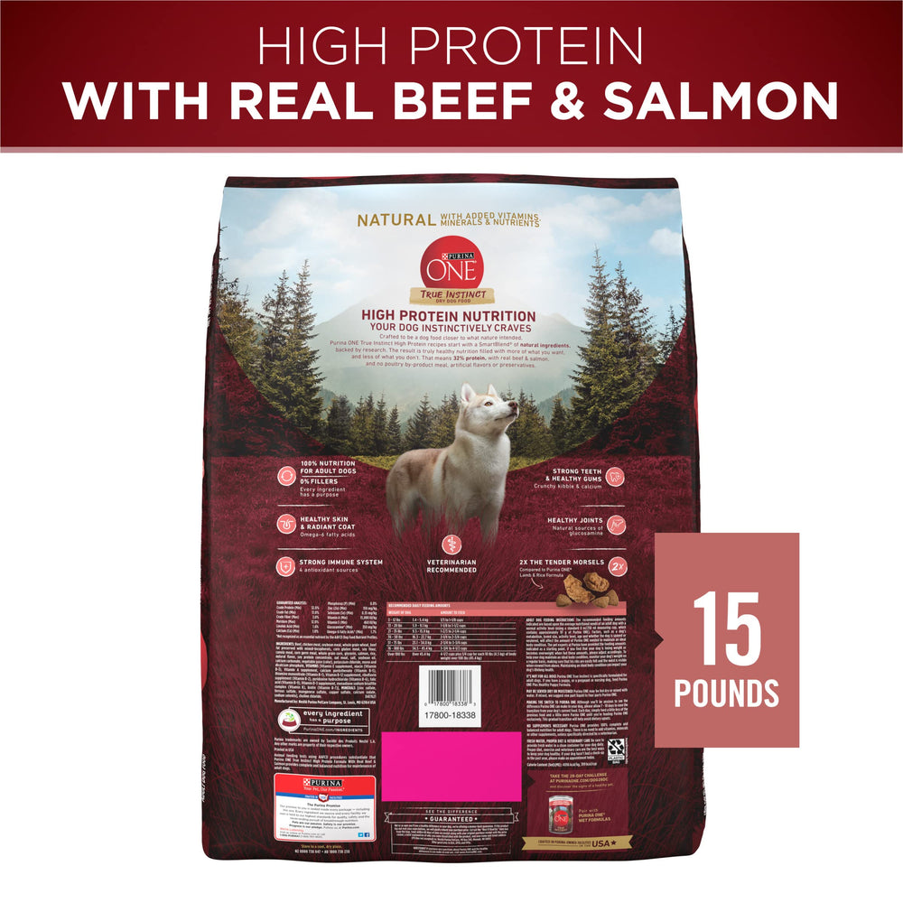 Purina ONE real beef is the first ingredient highlighting quality protein