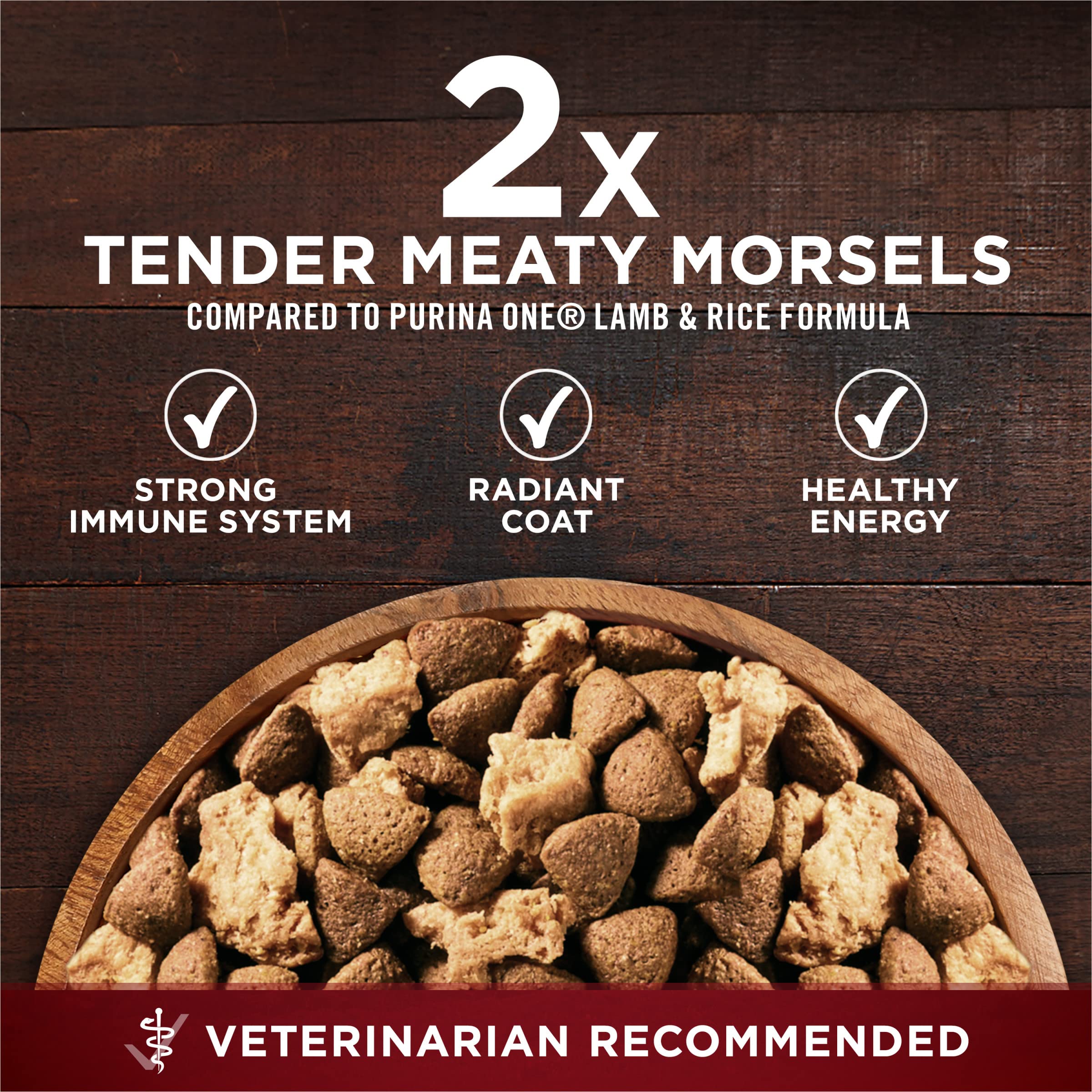Purina ONE True Instinct packaging emphasizes added antioxidants and vitamins.