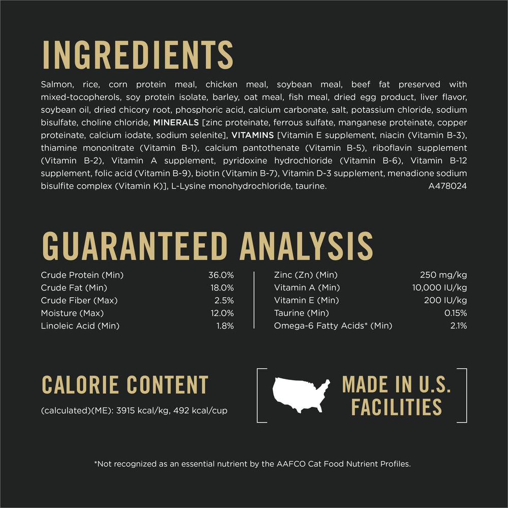 Purina Pro Plan Chat saumon et riz oméga 6 et vitamine A — peau et pelage sains