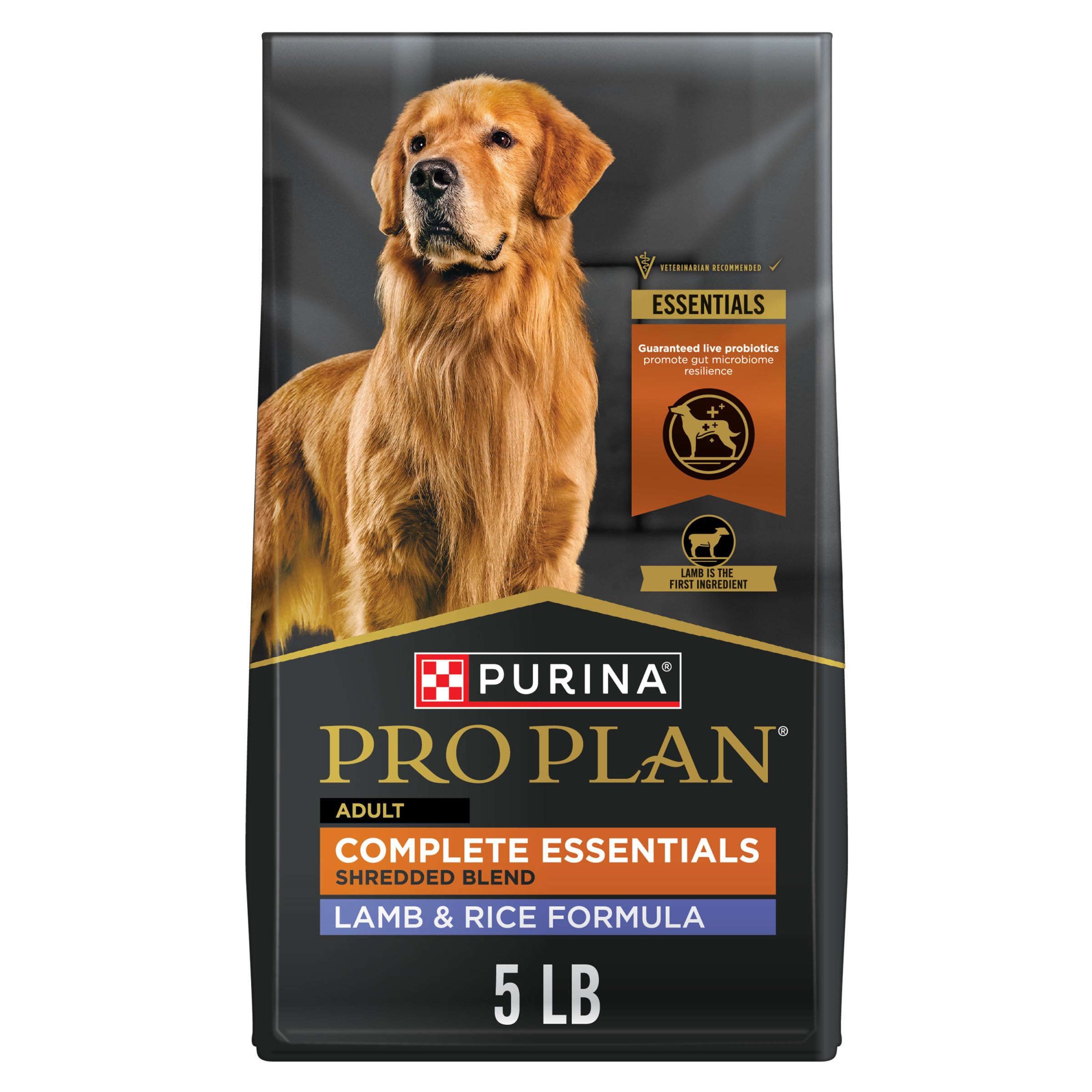 Purina Pro Plan Complete Essentials agneau et riz mélangé: croquettes riches en protéines pour chiens actifs.