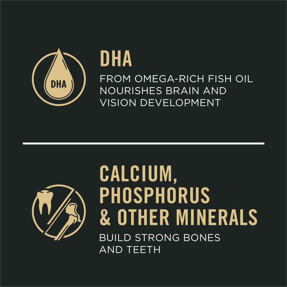 Purina Pro Plan Puppy Brain Vision DHA Fish Oil supports developing senses