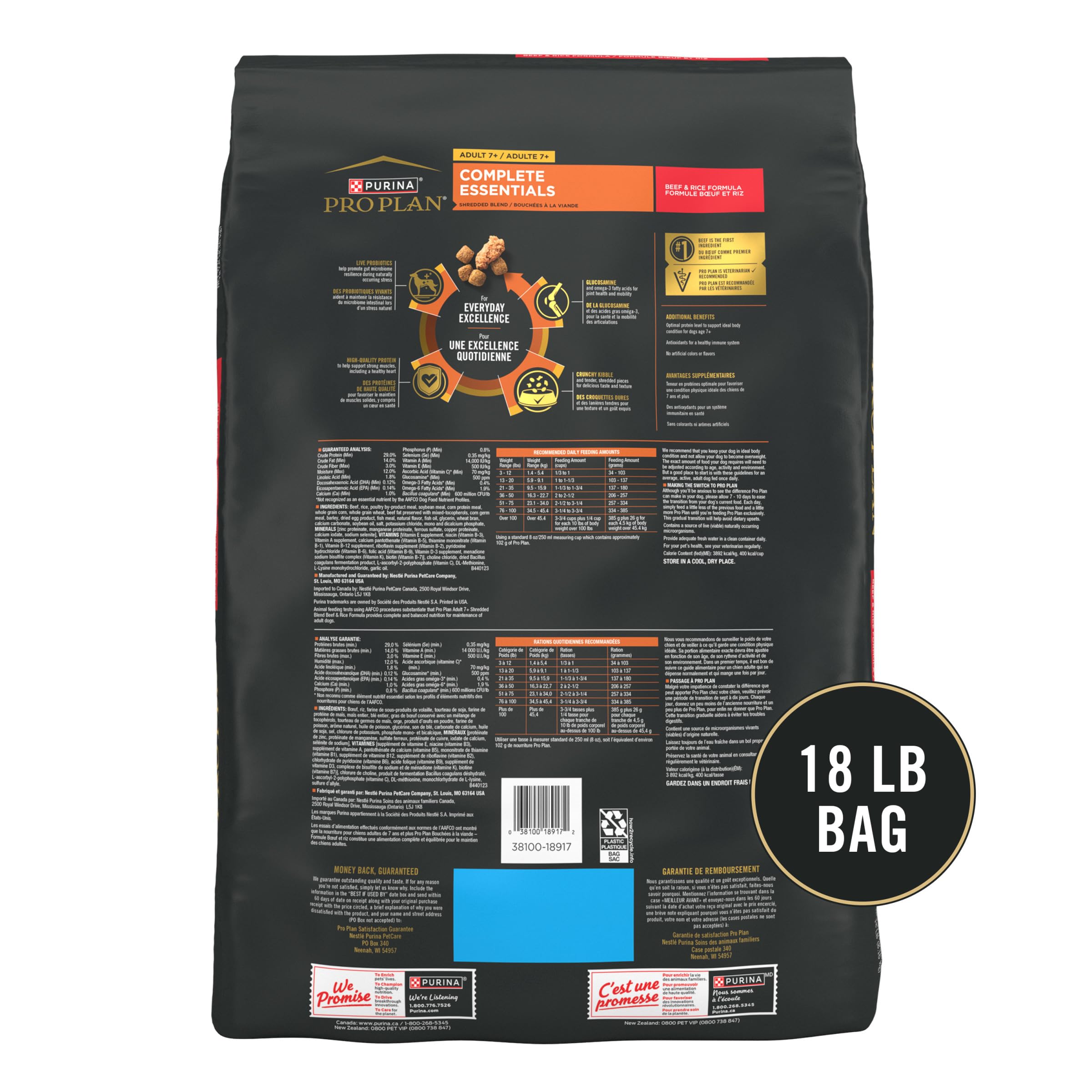 Purina Pro Plan Senior 7 Plus glucosamine and EPA support joints