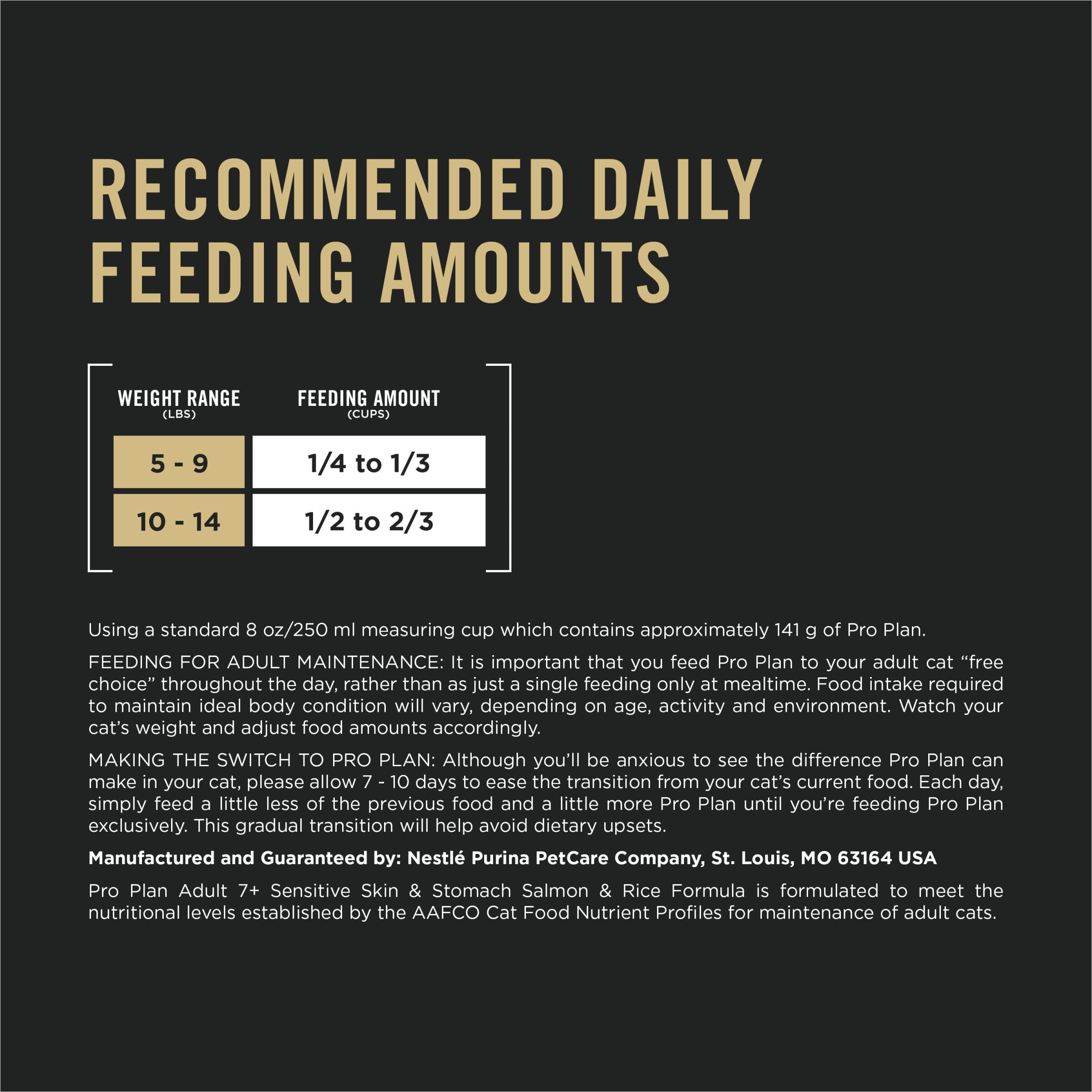 Purina Pro Plan DHA and omega-3 support brain and vision in seniors.
