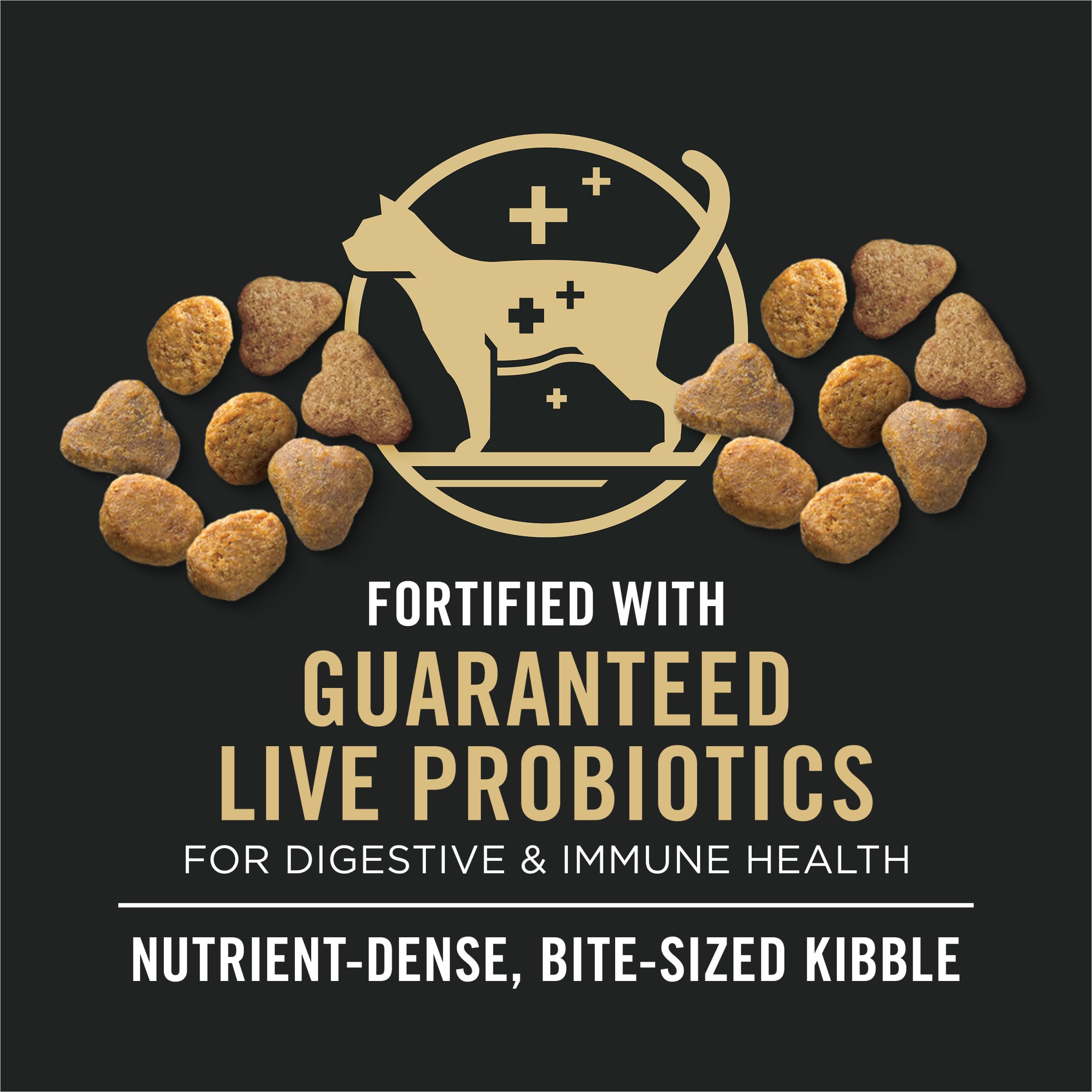 Purina Pro Plan Senior Cat Food 7+ formula nutrition panel detailing complete essentials.