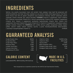 Purina Pro Plan real salmon first ingredient highlights high-quality protein.