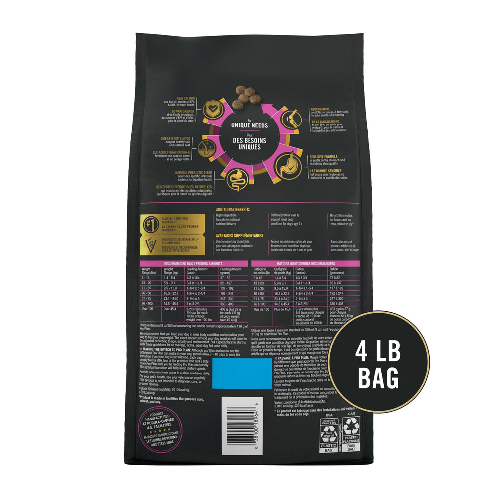 Purina Pro Plan Senior dog joint support image featuring glucosamine and EPA