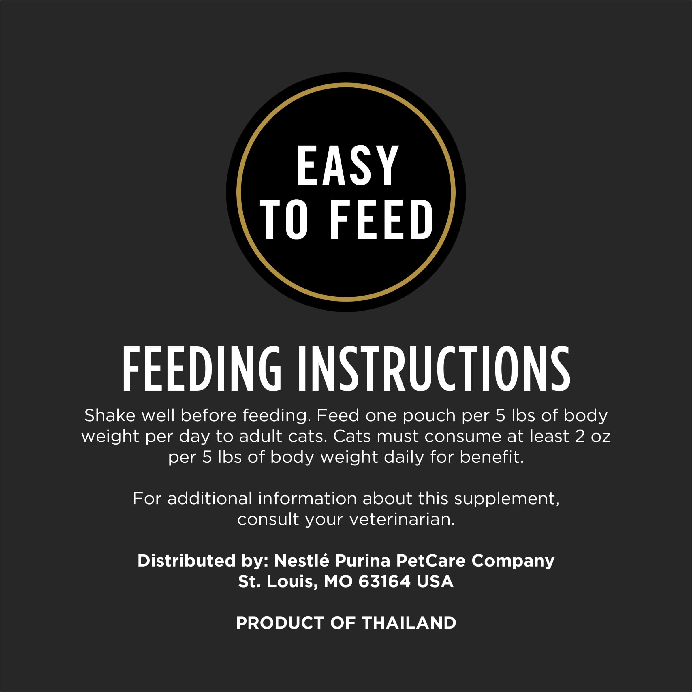 Purina Pro Plan Hydra Care serving suggestion in a cat’s feeding area