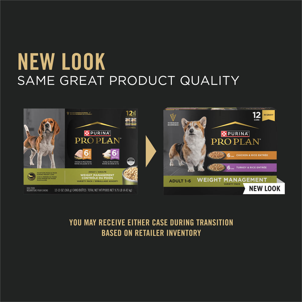 Purina Pro Plan Weight Management Turkey Entree 13oz can with real turkey.