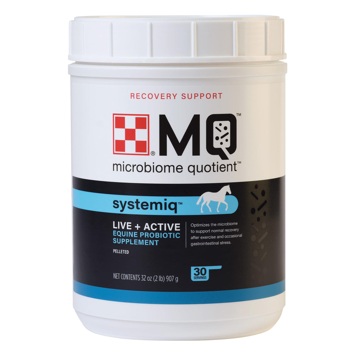Purina Systemiq bottle for gut support after exercise