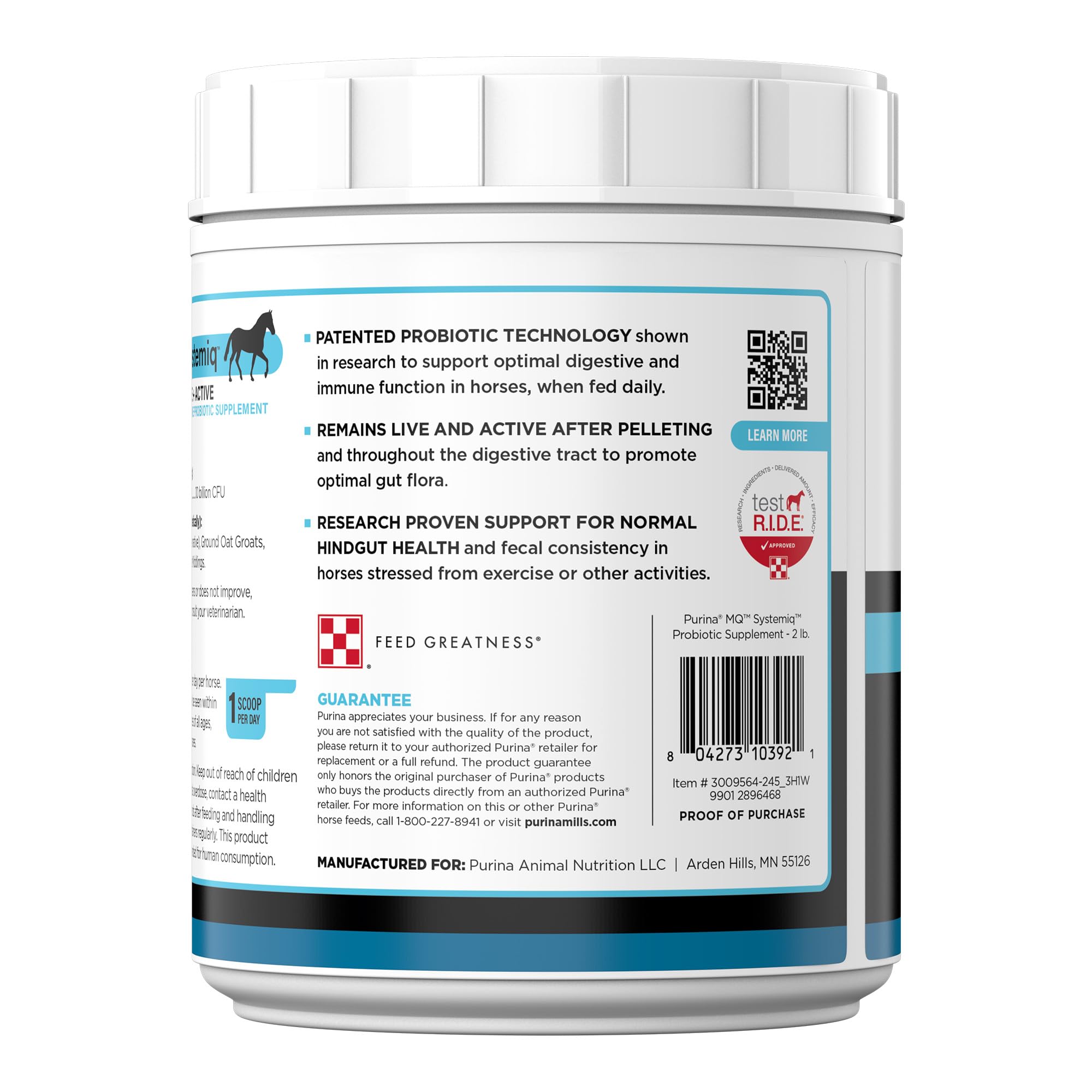 Purina Systemiq probiotic post-exercise recovery support