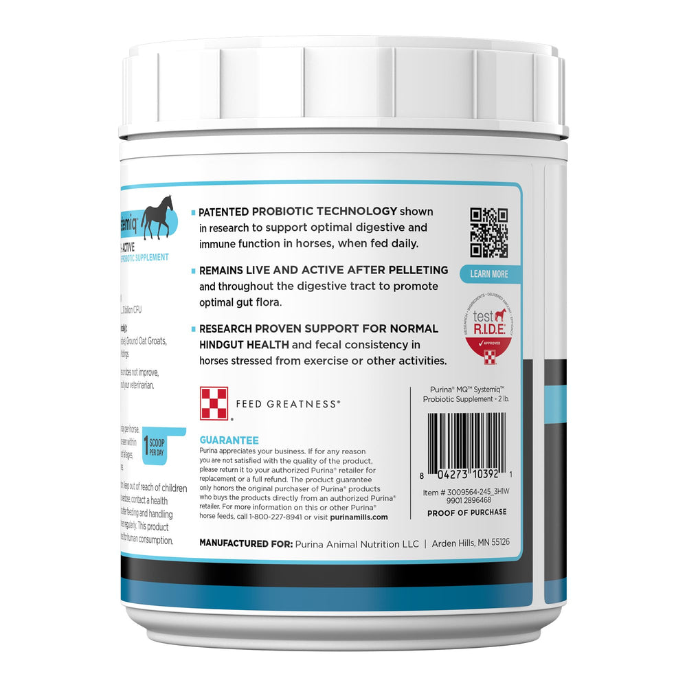 Purina Systemiq probiotic post-exercise recovery support