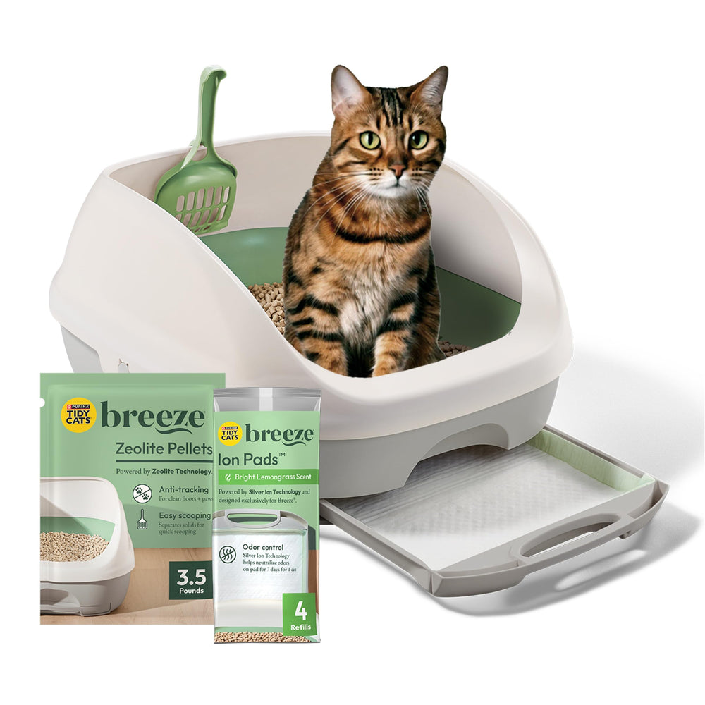 Purina Tidy Cats Breeze box open top with a sleek design for easy maintenance.