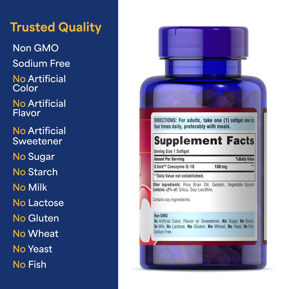 High-value Puritan's Pride CoQ10 240-count packaging for ongoing support.