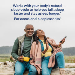 Puritan's Pride melatonin bottle on nightstand supports a consistent circadian rhythm
