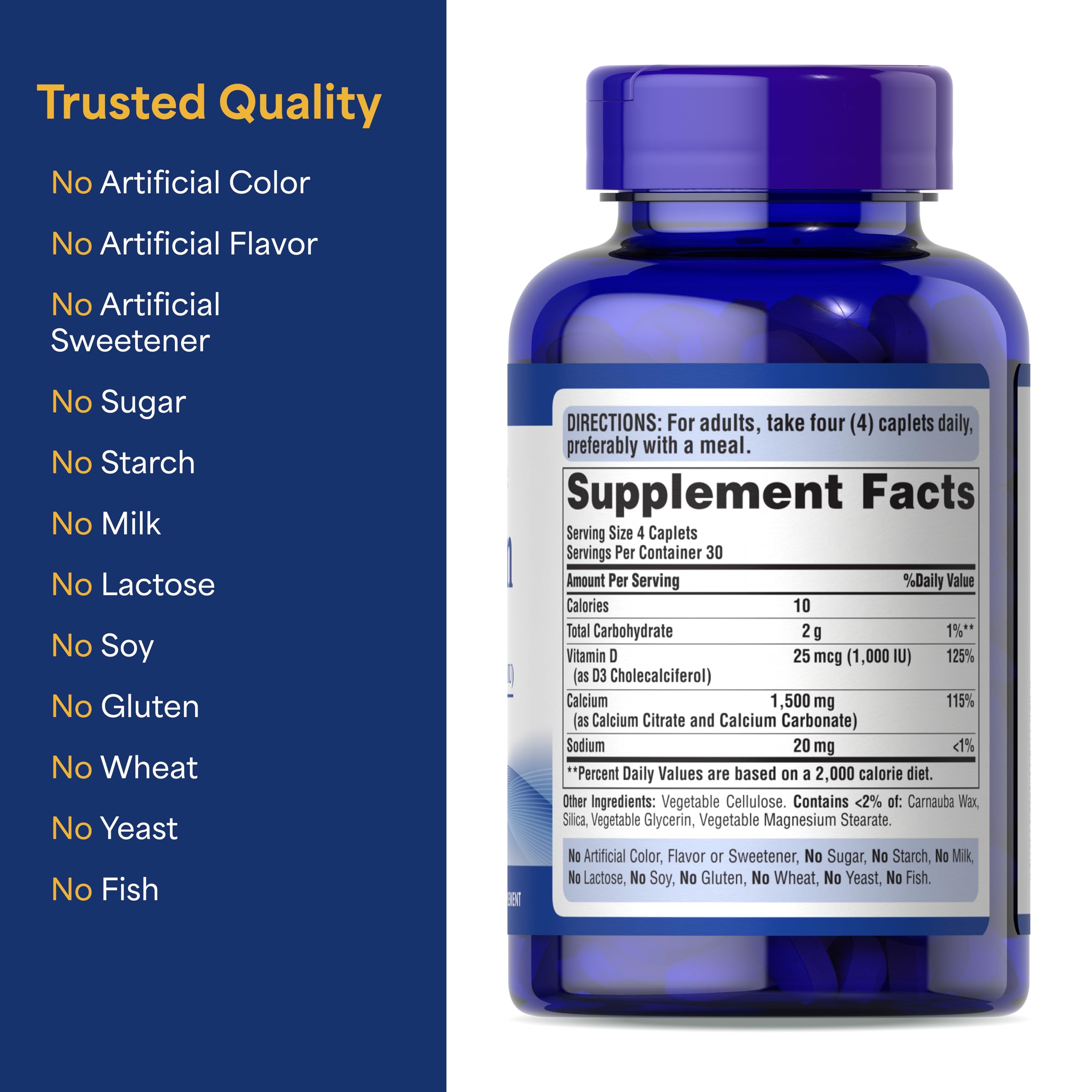 Puritan's Pride packaging layout with 120-count bottle for routine supplementation.
