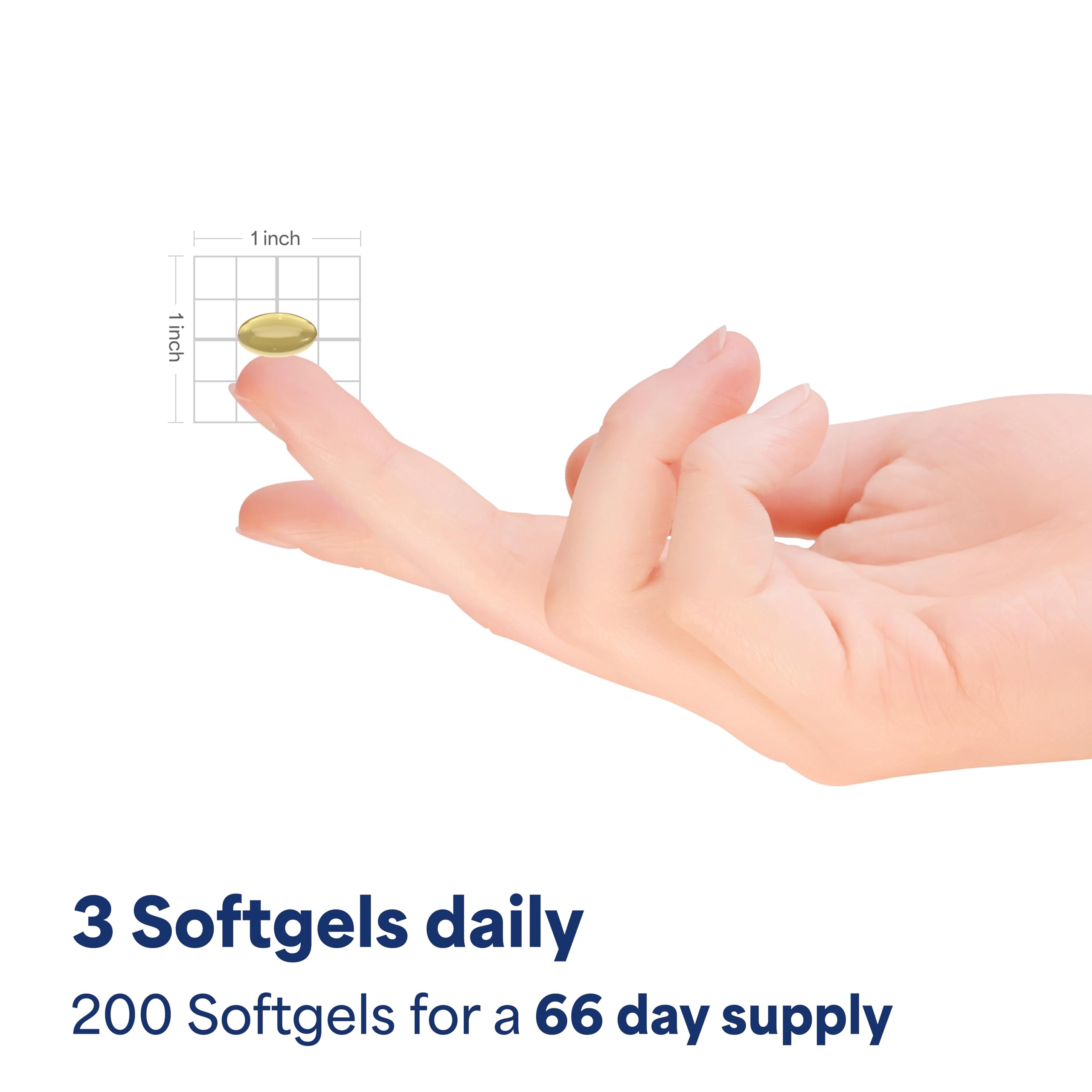 Puritan's Pride rapid-release softgels shown in bottle for convenient daily use.