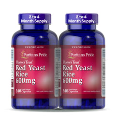 Puritan's Pride Red Yeast Rice 600mg bottle for daily wellness