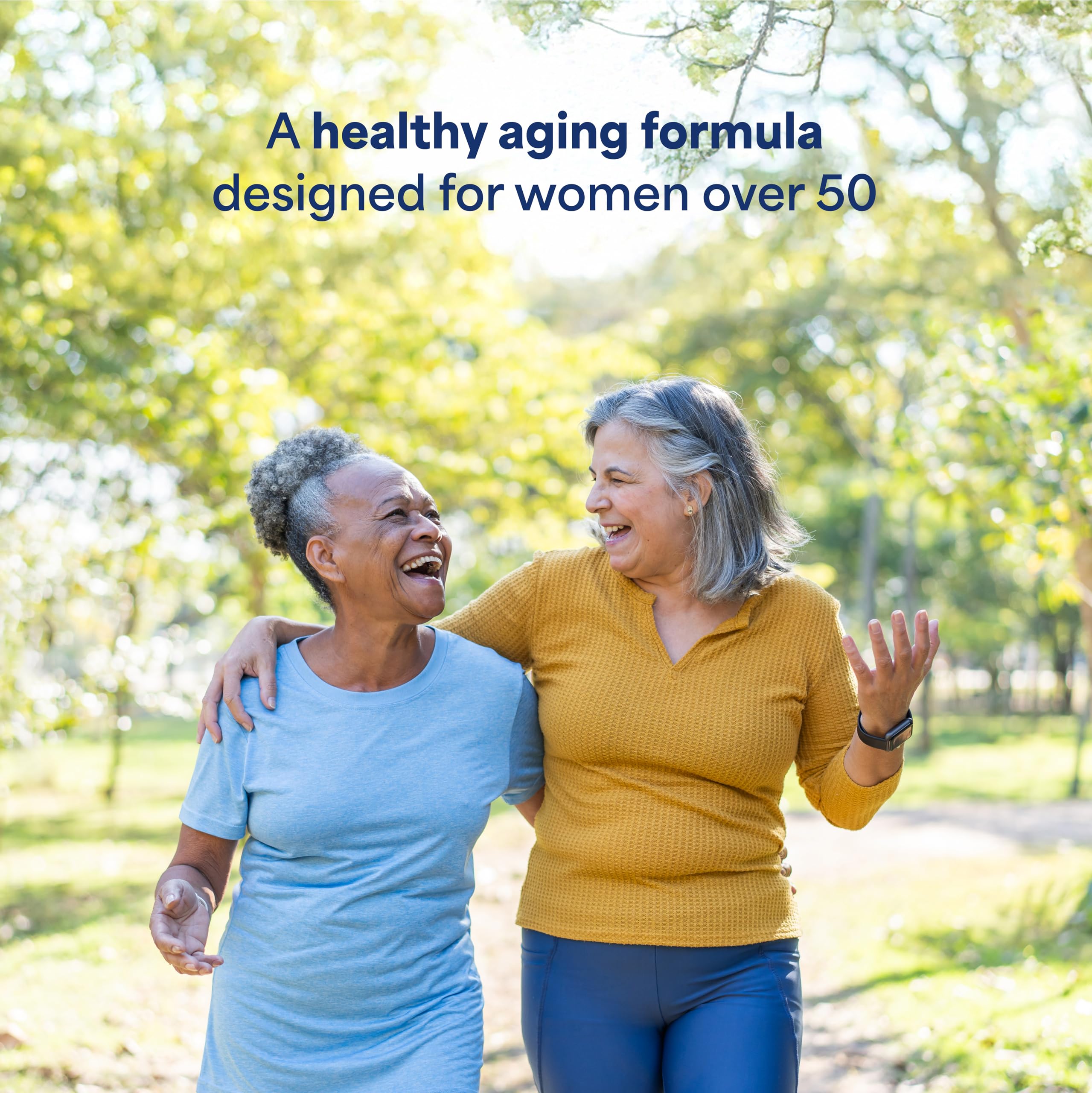 Puritan's Pride Ultra Woman 50 Plus bone health nutrients support strong bones.