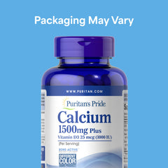 Puritan's Pride vitamin D3 25mcg 1000IU tablets on label for immune and bone health.