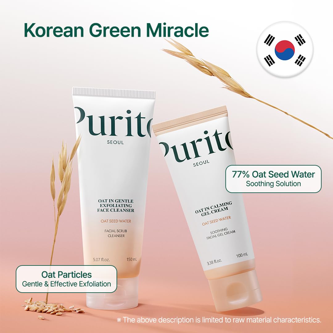 PURITO Oat Velvet Duo packaging display highlighting complete routine.
