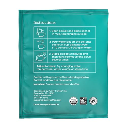 Purity Coffee FLOW single-serve sachets ready for quick, fresh cups