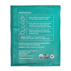 Purity Coffee FLOW single-serve sachets ready for quick, fresh cups