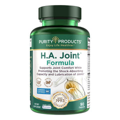 Purity Products HA Joint Formula bottle with label signaling potential joint support and everyday use.