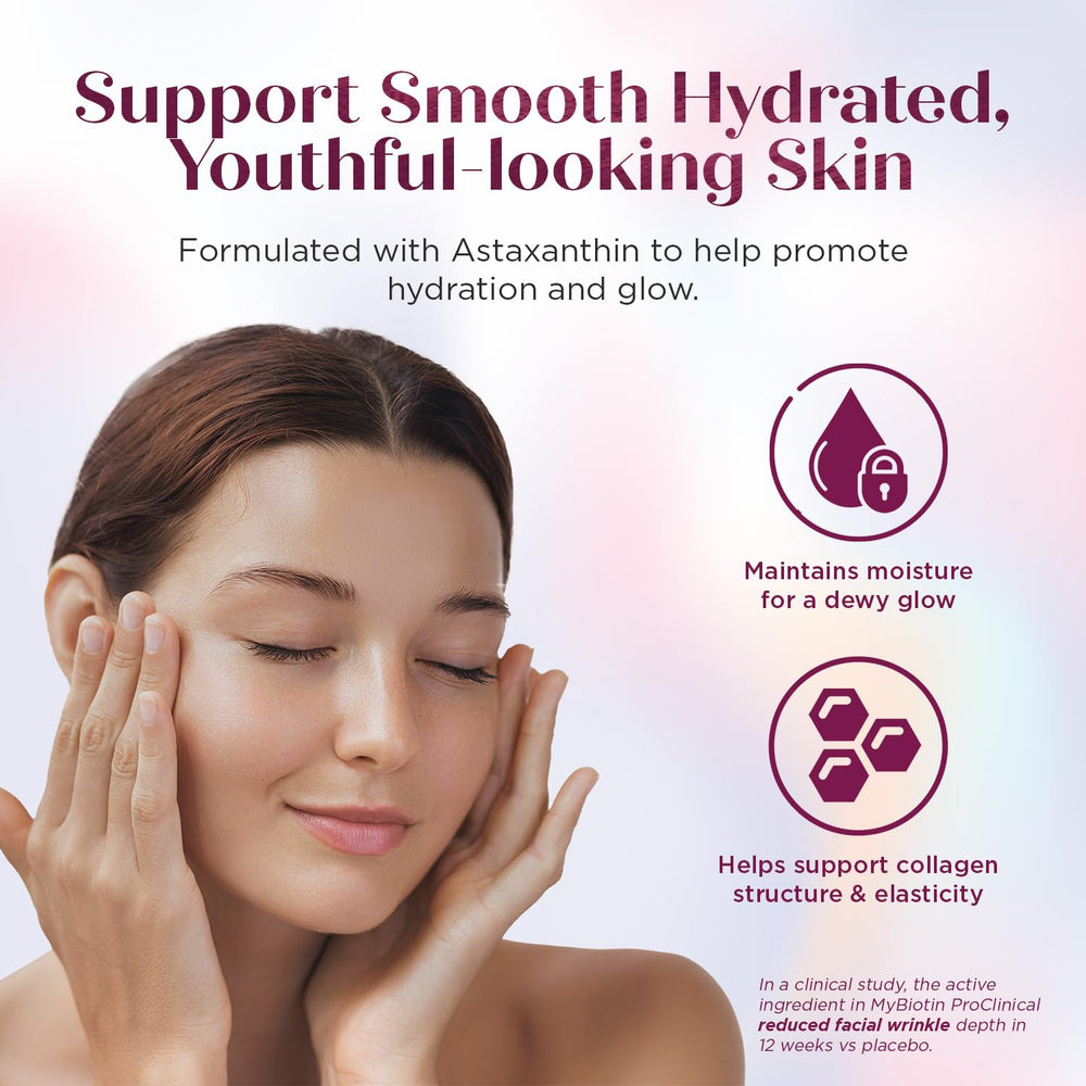 Astaxanthin rich softgels promoting skin hydration close-up