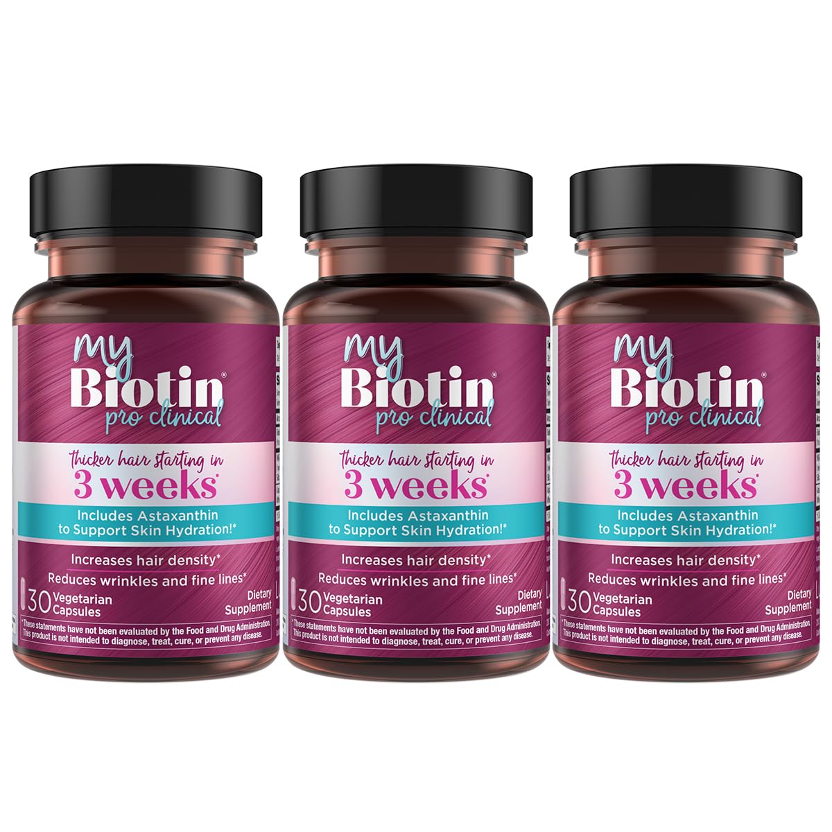 Purity Products MyBiotin ProClinical bottle close-up for hair support