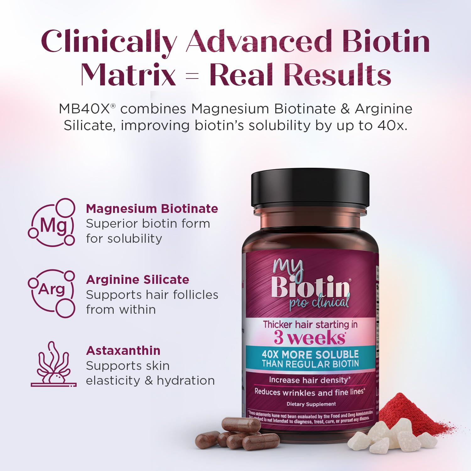 Daily routine shot featuring Purity Products MyBiotin ProClinical