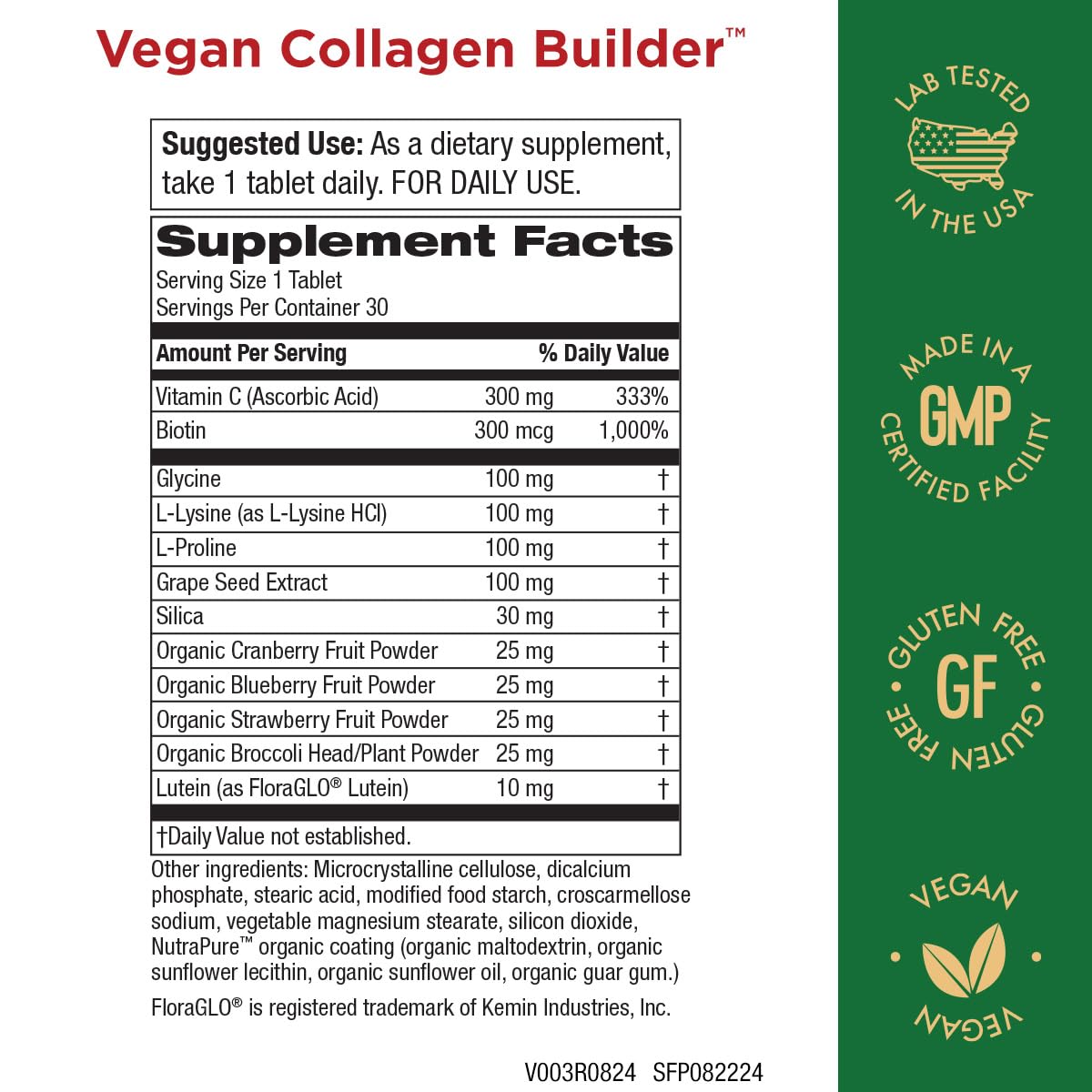 Purity Products vegan collagen builder bottle front in clean packaging