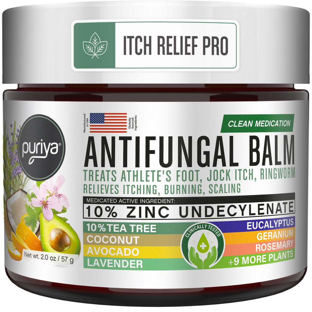 Puriya antifungal cream bottle with 10% zinc undecylenate for targeted fungal care.