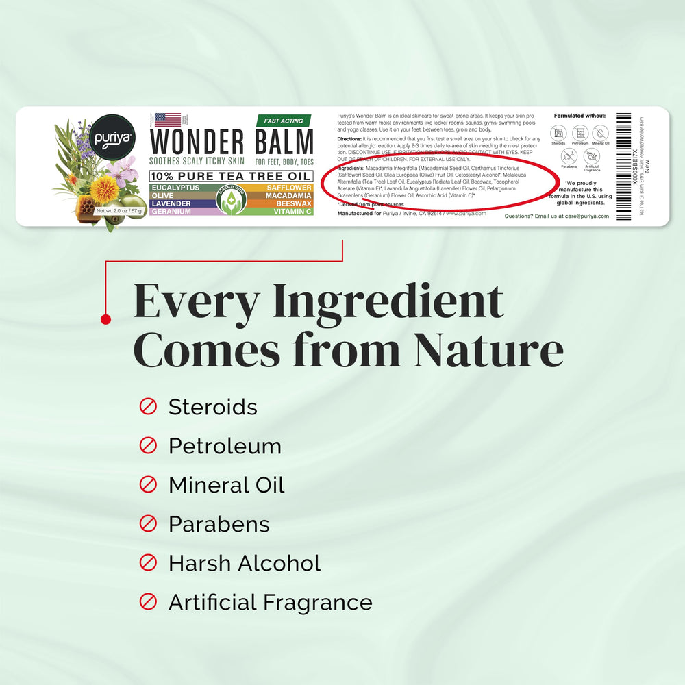 Puriya Wonder Balm between toes being applied to soothe irritation