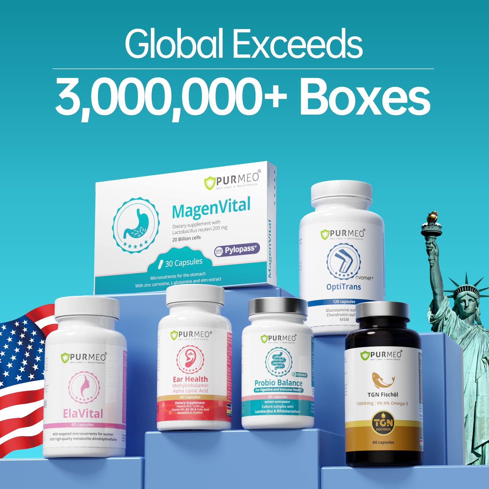 Purmeo Pylopass L. reuteri capsule close-up supports daily gut comfort.
